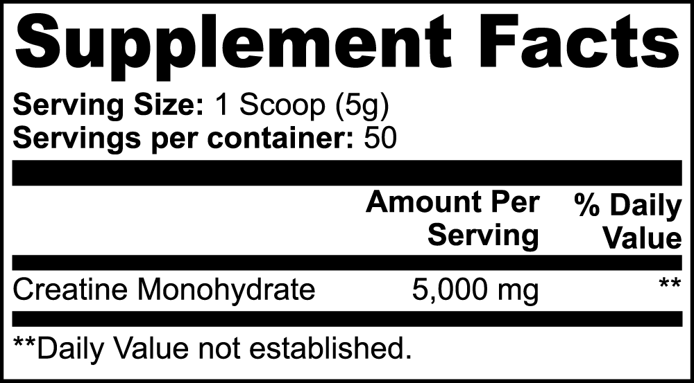 100% Pure Creapure® Creatine Monohydrate