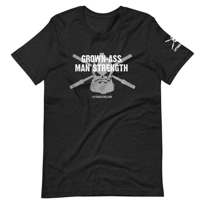 Grown-Ass Man Strength Grey Bearded Men's T-shirt